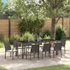 vidaXL Set da Pranzo per Giardino 9 pcs Marrone Poly Rattan