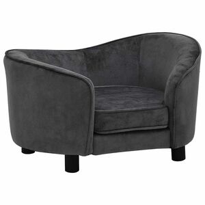 vidaXL Divano per Cani Grigio Scuro 69x49x40 cm in Peluche