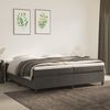 vidaXL Struttura Letto a Rete a Molle Grigio Scuro 200x200 cm Velluto