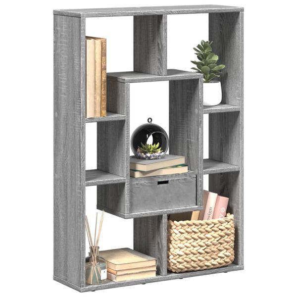 vidaXL Libreria Grigio Sonoma 63x20x90 cm in Truciolato