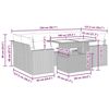 vidaXL Set Divani da Giardino 7pz con Cuscini Grigio Polyrattan Acacia