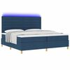 vidaXL Letto a Sorgente LED con materasso Blu 200 x 200 cm Tessuto