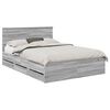 vidaXL Struttura del letto con cassetto Grigio Sonoma 150 x 200 cm