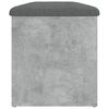 vidaXL Panca Portaoggetti Grigio Cemento 102x42x45cm Legno Multistrato
