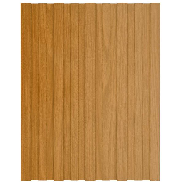 vidaXL Pannello per tetto 12 pcs Naturale 60 x 45 cm Acciaio zincato