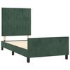 vidaXL Giroletto senza Materasso Verde Scuro 80x200 cm in Velluto
