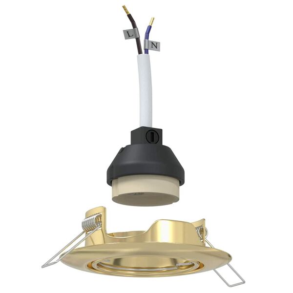 vidaXL Spotlight 6 pcs Oro 9 x 9 x 2.5 cm Metallo