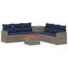 vidaXL Set di divani 8 pz Grigio e Blu Navy 55 x 55 x 37 cm