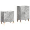 vidaXL Set di Armadi da Bagno da 2 Pezzi ALKMAAR Grigio Cemento