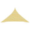 vidaXL Telo Ombra 3 x 3 x 4,2 m HDPE Triangolare Giallo e Bianco