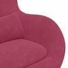 vidaXL Sedia Egg con Pouf Rosso Vino 63 x 73 x 90 cm Velluto