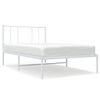 vidaXL Giroletto con Testiera Metallo Bianco 107x203 cm