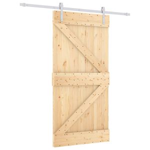 vidaXL Porta scorrevole Naturale e Bianco 100 x 210 cm