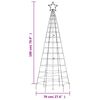 vidaXL Albero di Natale a LED con Punte 220 LED Colorato 180 cm