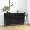 vidaXL Credenza Nera 110x35x70 cm in Legno Massello di Pino