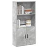 vidaXL Libreria Grigio Cemento 60x24x120 cm in Legno Multistrato