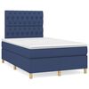 vidaXL Giroletto a Molle con Materasso Blu 120x200 cm in Tessuto