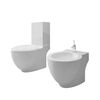 vidaXL Set Toilette e Bid&egrave; in Ceramica Bianca