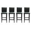 vidaXL Sgabelli da Bar 4 pz Neri in Similpelle
