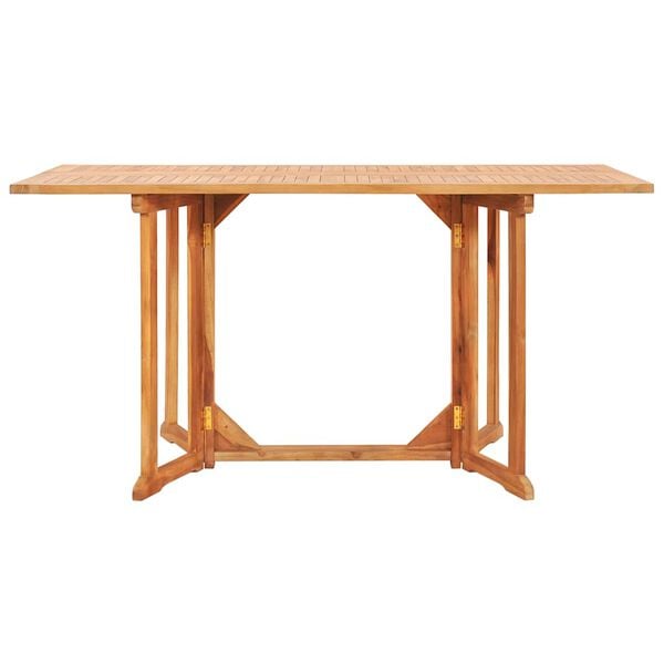 vidaXL Tavolo Pieghevole a Farfalla 150x90x75 cm in Massello di Teak