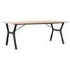vidaXL Tavolo Pranzo Telaio a Y 200x100x75,5 cm Legno Pino e Acciaio