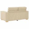 vidaXL Divano 3 pcs Crema 220 x 80 x 84 cm Tessuto misto lino