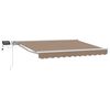 vidaXL Cornice per Tenda Manuale con LED Tortora 4,5 &times; 3,5 m
