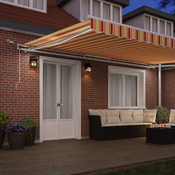 vidaXL Tenda Retrattile Giallo e Arancione 500 &times; 300 cm