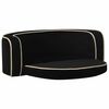 vidaXL Divano Cani Pieghevole Nero 73x67x26 cm in Peluche e Cuscino