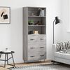 vidaXL Credenza Grigio Sonoma 69,5x34x180 cm in Legno Multistrato