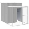 vidaXL Pollaio Area Corsa Grigio Chiaro 165x863x181 cm Acciaio Zincato