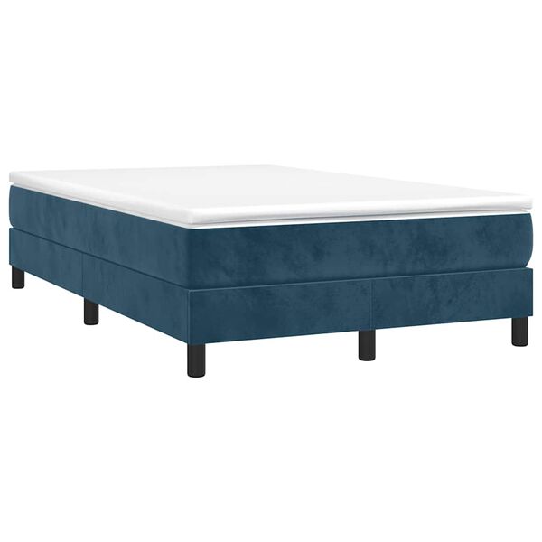 vidaXL Struttura Letto a Rete a Molle Blu Scuro 120x200 cm in Velluto