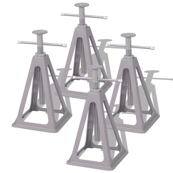 vidaXL Stabilizzatori per Roulotte 4 pz 285-430 mm Alluminio e Acciaio