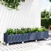 vidaXL Fioriera da Giardino con Ruote Grigio Blu 240x50x54 cm in PP
