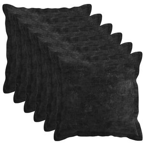 vidaXL Federa 6 pz HOUTEN Antracite 30 x 30 cm Tessuto Chenille