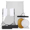 vidaXL Kit per Studio Fotografico con Set Luci, Fondale e Riflettore