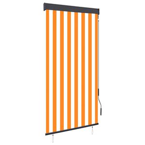 vidaXL Tenda a Rullo per Esterni 80x250 cm Bianca e Arancione