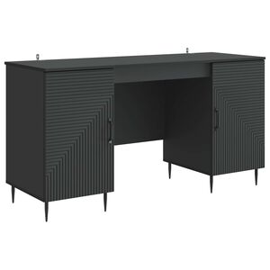 vidaXL Scrivania Nero 142,5 x 50 x 75 cm Legno ingegnerizzato
