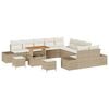 vidaXL Set Divano da Giardino 13 pz 12-Numero di posti Beige
