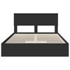 vidaXL Letto con Contenitore Nero 140 x 190 cm Legno multistrato