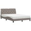 vidaXL Letto con Materasso Tortora 140x200 cm in Tessuto
