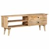 vidaXL Mobile Porta TV 140x30x50 cm in Legno Massello di Mango