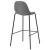 vidaXL Set da Bar 3 pz in Tessuto Grigio Talpa