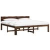 vidaXL Letto matrimoniale con testiera ROSTOCK Marrone Scuro