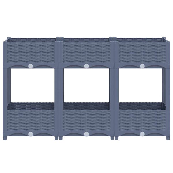 vidaXL Fioriera Rialzata 120x40x71 cm in Polipropilene