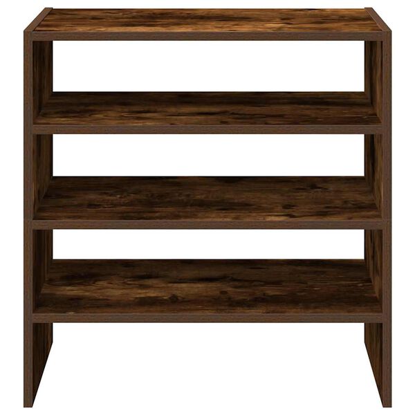 vidaXL Scarpiere 2 pz Impilabili Rovere Fumo 60x30x30,5 cm