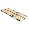 vidaXL Base a doghe Marrone 120 x 190 cm Legno massello di faggio