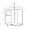vidaXL Tenda Party Borgogna 200 x 200 x 306 cm Tessuto Oxford