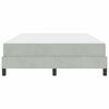 vidaXL Letto a molle con materasso Grigio chiaro 160 x 220 cm Tessuto