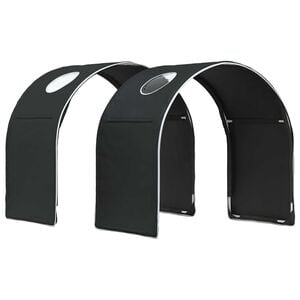 vidaXL Tunnel per Letto 2 pcs Nero 211 x 52,5 x 2 cm Poliestere
